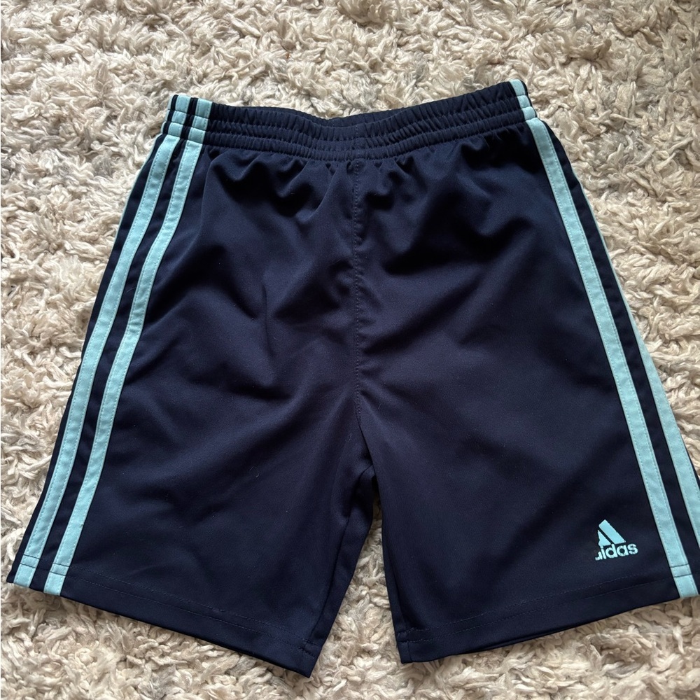 Boys Adidas Dark Blue Sports Shorts Size 7